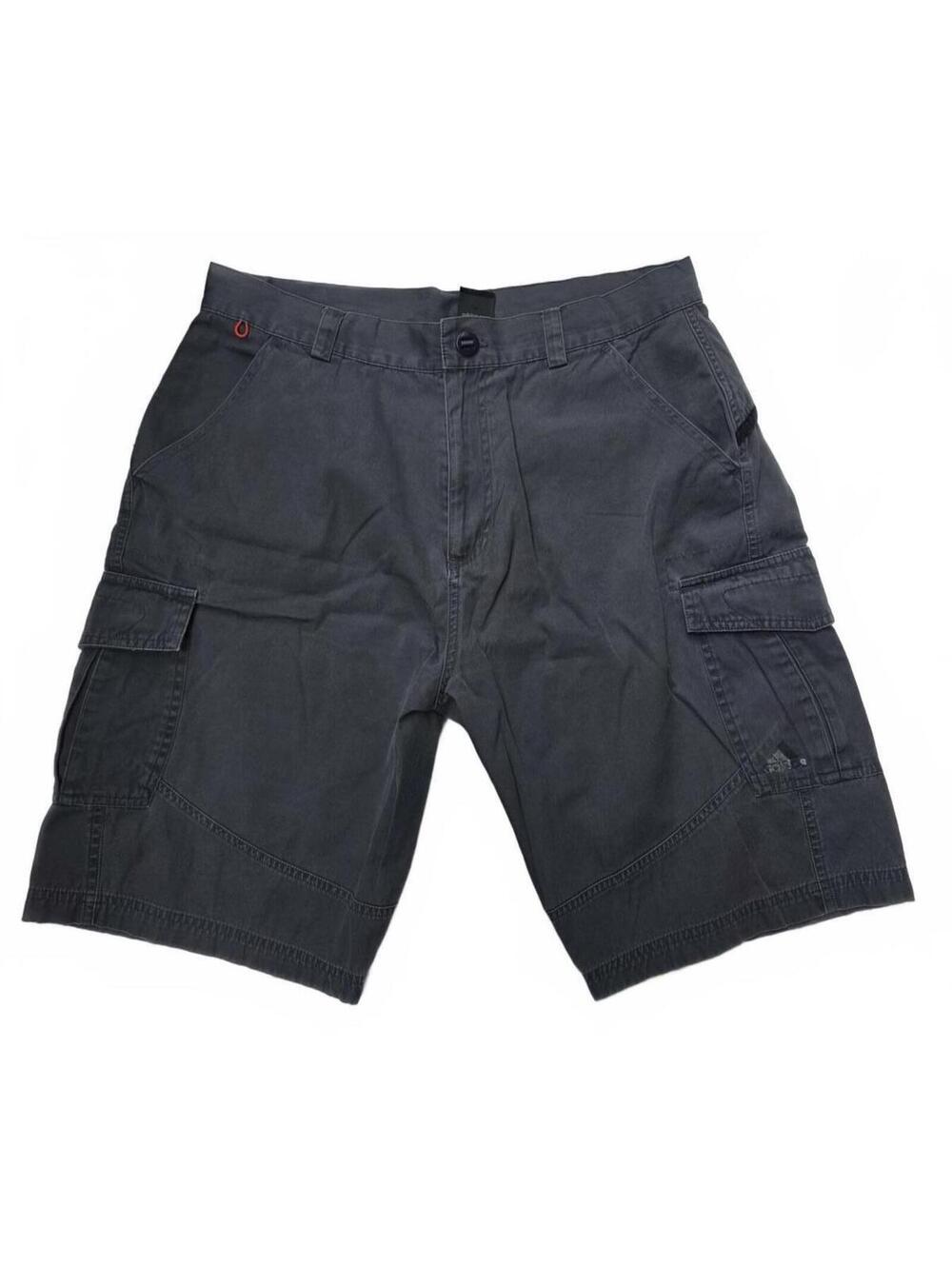 Adidas Men's Grey Clima=365 Athletic Cargo Shorts 100% Cotton Size 34